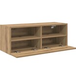 VidaXL TV Wandkast Artisan Eiken 80 x 30 x 30 cm Bewerkt hout