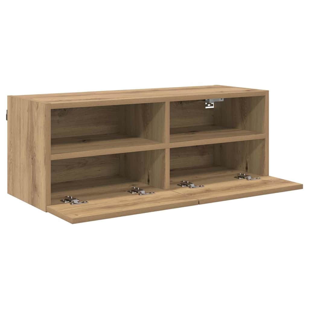 VidaXL TV Wandkast Artisan Eiken 80 x 30 x 30 cm Bewerkt hout