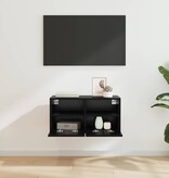 VidaXL TV Wandkast Zwart Eiken 60 x 30 x 30 cm Bewerkt hout
