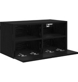 VidaXL TV Wandkast Zwart Eiken 60 x 30 x 30 cm Bewerkt hout