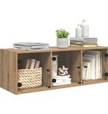 VidaXL Wandkast Artisan Eiken 102 x 37 x 35 cm Bewerkt hout