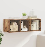 VidaXL Wandkast Wandgemonteerd Oud Hout 102 x 37 x 35 cm Bewerkt hout