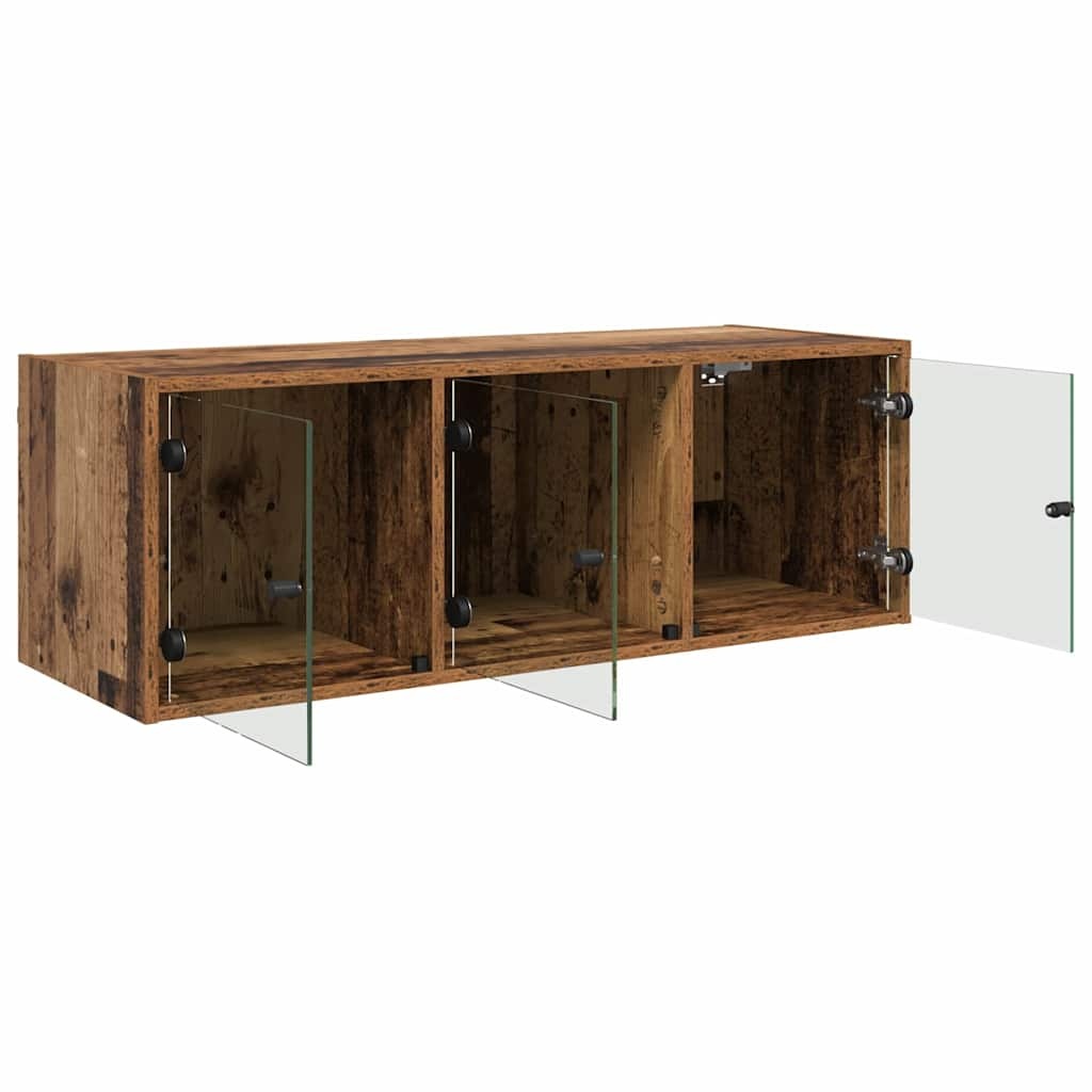 VidaXL Wandkast Wandgemonteerd Oud Hout 102 x 37 x 35 cm Bewerkt hout