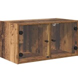 VidaXL Wandkast Wandgemonteerd Oud Hout 68 x 37 x 35 cm Bewerkt hout