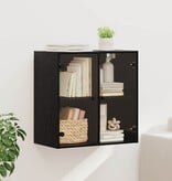 VidaXL Wandkast Zwart Eiken 68 x 37 x 68,5 cm Bewerkt hout