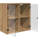 VidaXL Wandkast Artisan Eiken 68 x 37 x 68,5 cm Bewerkt hout