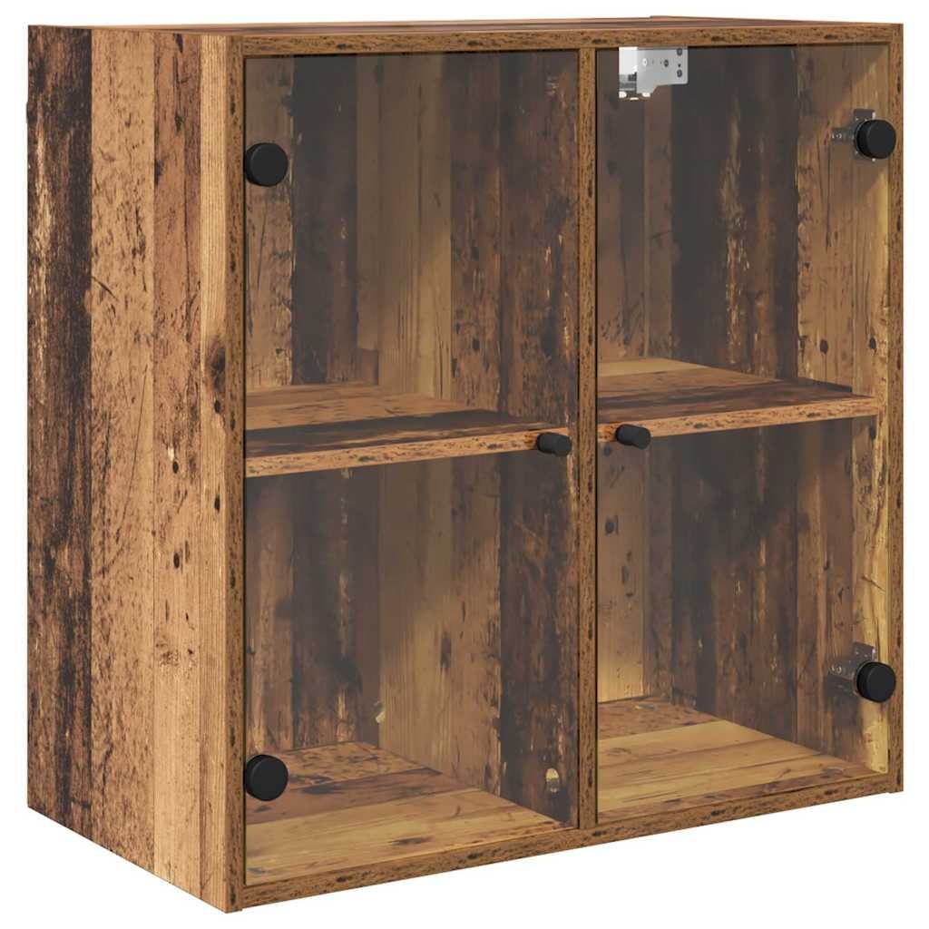 VidaXL Wandkast Wandgemonteerd Oud Hout 68 x 37 x 68,5 cm Bewerkt hout