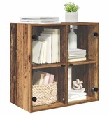 VidaXL Wandkast Wandgemonteerd Oud Hout 68 x 37 x 68,5 cm Bewerkt hout