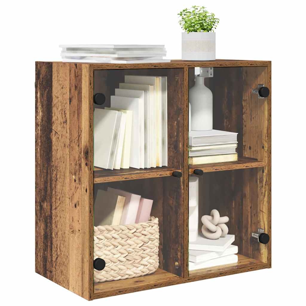 VidaXL Wandkast Wandgemonteerd Oud Hout 68 x 37 x 68,5 cm Bewerkt hout