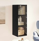 VidaXL Wandkast Zwart Eiken 35 x 37 x 102 cm Bewerkt hout