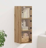 VidaXL Wandkast Artisan Eiken 35 x 37 x 102 cm Bewerkt hout