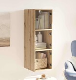 VidaXL Wandkast Artisan Eiken 35 x 37 x 102 cm Bewerkt hout