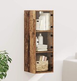 VidaXL Wandkast Wandgemonteerd Oud Hout 35 x 37 x 102 cm Bewerkt hout