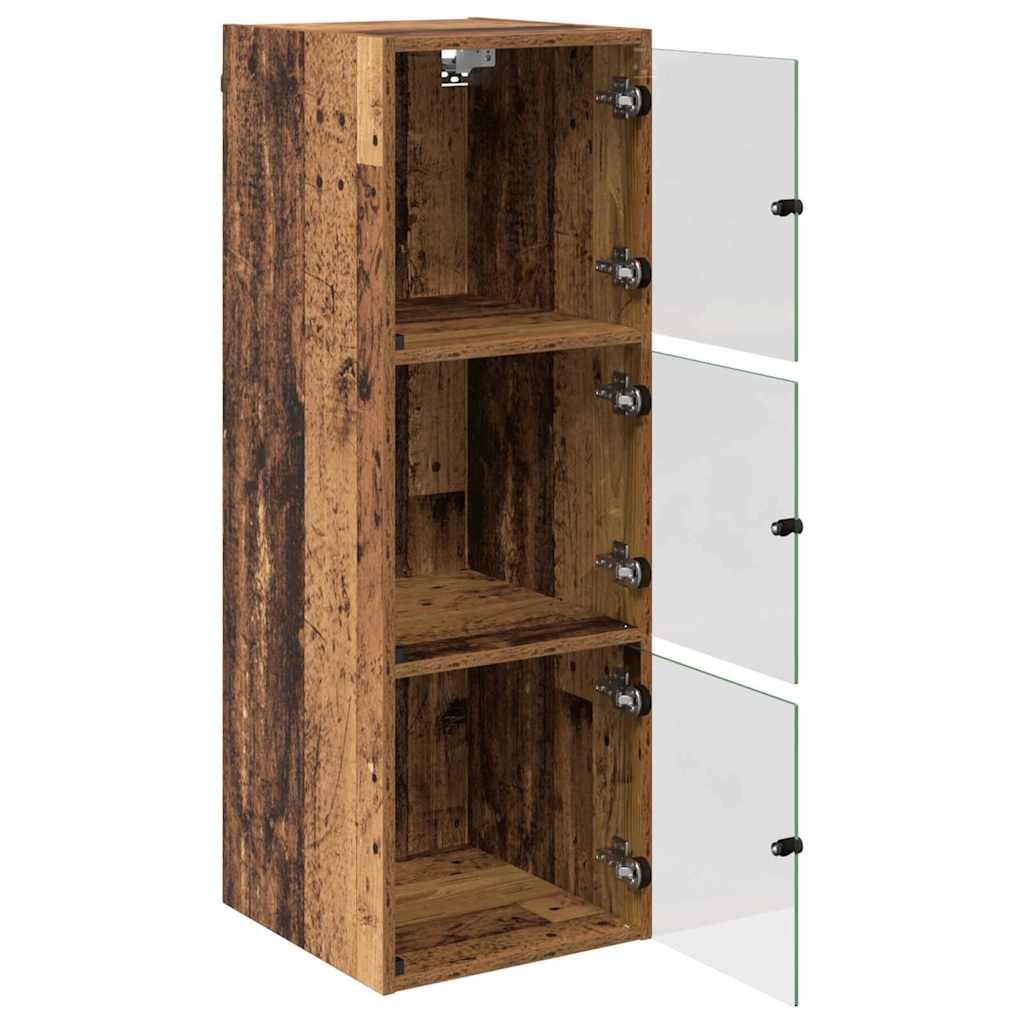 VidaXL Wandkast Wandgemonteerd Oud Hout 35 x 37 x 102 cm Bewerkt hout