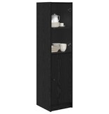VidaXL Highboard Zwart Eiken 35 x 37 x 142 cm Bewerkt hout