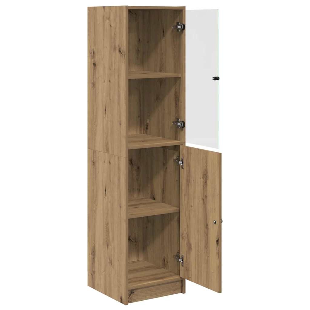 VidaXL Highboard Artisan Eiken 35 x 37 x 142 cm Bewerkt hout