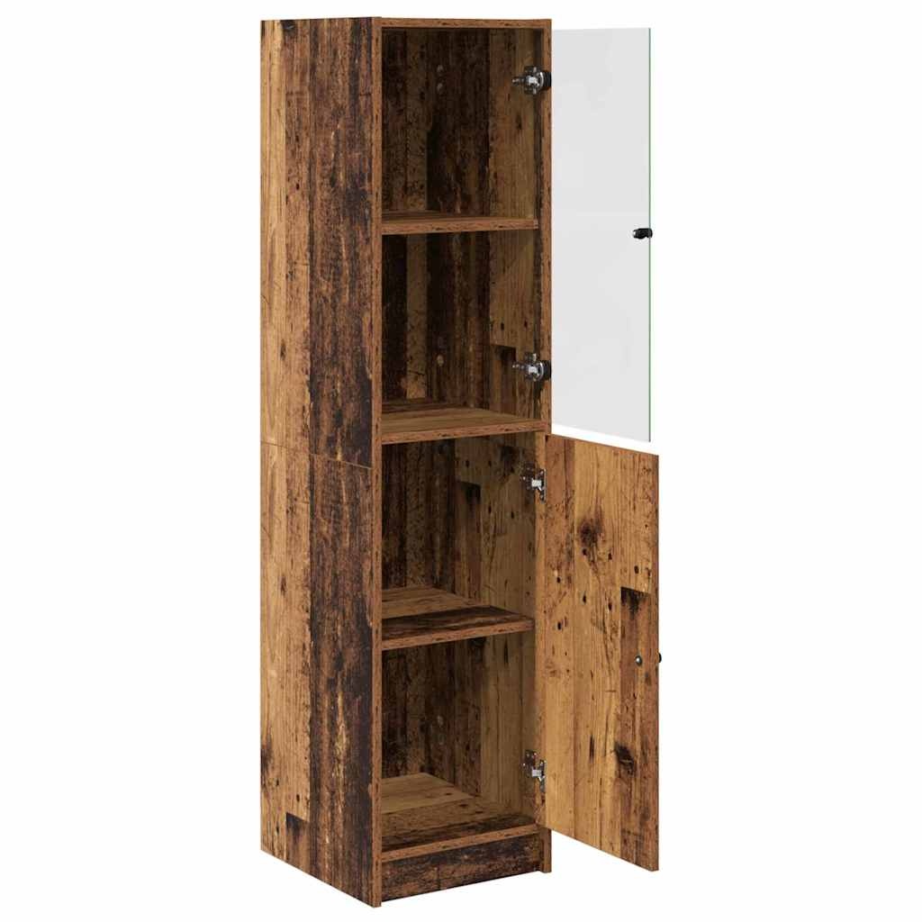 VidaXL Highboard Oud Hout 35 x 37 x 142 cm Bewerkt hout