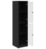 VidaXL Highboard Zwart Eiken 35 x 37 x 142 cm Bewerkt hout