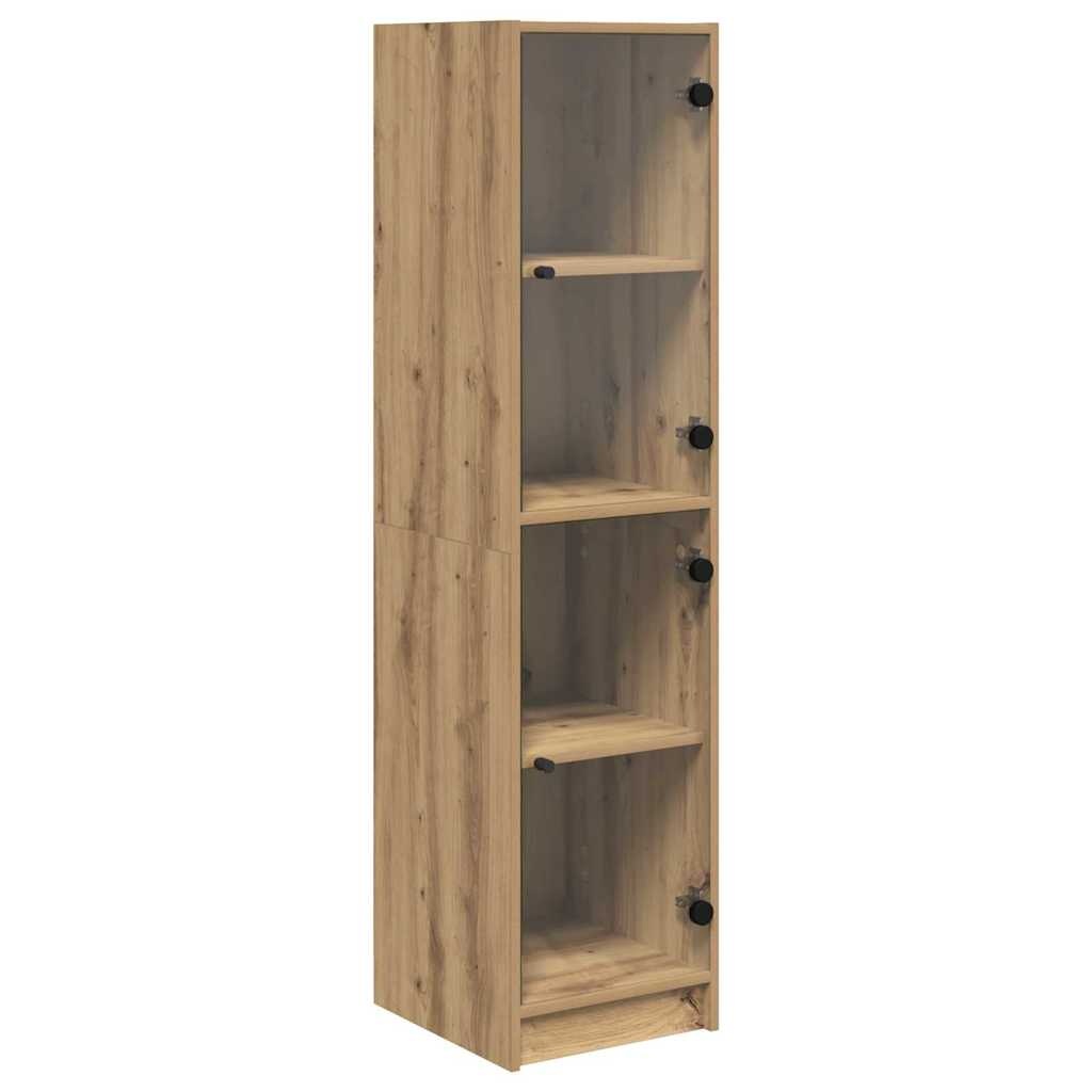VidaXL Highboard Artisan Eiken 35 x 37 x 142 cm Bewerkt hout