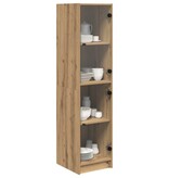 VidaXL Highboard Artisan Eiken 35 x 37 x 142 cm Bewerkt hout