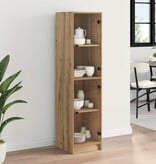 VidaXL Highboard Artisan Eiken 35 x 37 x 142 cm Bewerkt hout