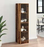 VidaXL Highboard Oud Hout 35 x 37 x 142 cm Bewerkt hout