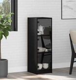 VidaXL Highboard Zwart Eiken 35 x 37 x 109 cm Bewerkt hout