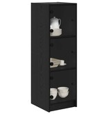 VidaXL Highboard Zwart Eiken 35 x 37 x 109 cm Bewerkt hout