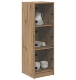 VidaXL Highboard Artisan Eiken 35 x 37 x 109 cm Bewerkt hout