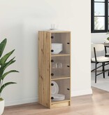 VidaXL Highboard Artisan Eiken 35 x 37 x 109 cm Bewerkt hout