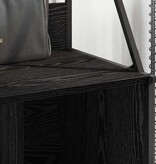 VidaXL Kledingrek met plank Zwart Eiken 100 x 41 x 184 cm Bewerkt hout