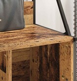 VidaXL Kledingrek met plank Oud Hout 100 x 41 x 184 cm Bewerkt hout