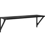 VidaXL Wandplanken 2 pcs Zwart Eiken 80 x 25 x 25,5 cm Bewerkt hout