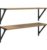 VidaXL Wandplanken 2 pcs Artisan Eiken 80 x 25 x 25,5 cm Bewerkt hout