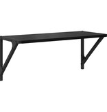 VidaXL Wandplanken 2 pcs Zwart Eiken 60 x 25 x 25,5 cm Bewerkt hout