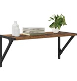 VidaXL Wandplanken 2 pcs Oud Hout 60 x 25 x 25,5 cm Bewerkt hout