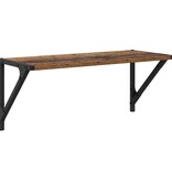 VidaXL Wandplanken 2 pcs Oud Hout 60 x 25 x 25,5 cm Bewerkt hout