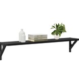 VidaXL Wandplanken 2 pcs Zwart Eiken 80 x 15 x 15,5 cm Bewerkt hout