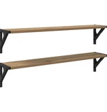VidaXL Wandplanken 2 pcs Artisan Eiken 80 x 15 x 15,5 cm Bewerkt hout