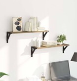 VidaXL Wandplanken 2 pcs Artisan Eiken 60 x 15 x 15,5 cm Bewerkt hout