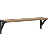 VidaXL Wandplanken 2 pcs Artisan Eiken 60 x 15 x 15,5 cm Bewerkt hout