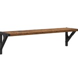 VidaXL Wandplanken 2 pcs Oud Hout 60 x 15 x 15,5 cm Bewerkt hout