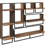 VidaXL Wandplankenset 6 pcs Oud Hout 100 x 25 x 30 cm Bewerkt hout