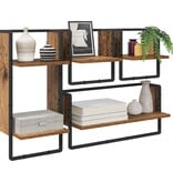 VidaXL Wandplankenset 4 pcs Oud Hout 65 x 25 x 30 cm Bewerkt hout