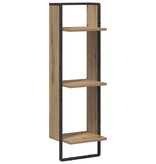 VidaXL Wandplank met plank Artisan Eiken 30 x 25 x 100 cm Bewerkt hout