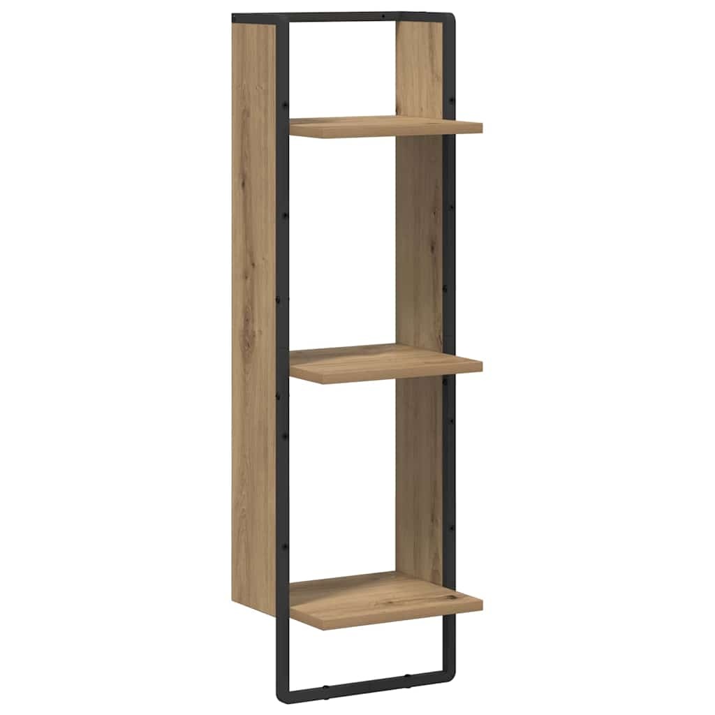 VidaXL Wandplank met plank Artisan Eiken 30 x 25 x 100 cm Bewerkt hout