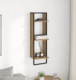 VidaXL Wandplank met plank Artisan Eiken 30 x 25 x 100 cm Bewerkt hout