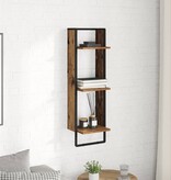 VidaXL Wandplank met plank Oud Hout 30 x 25 x 100 cm Bewerkt hout
