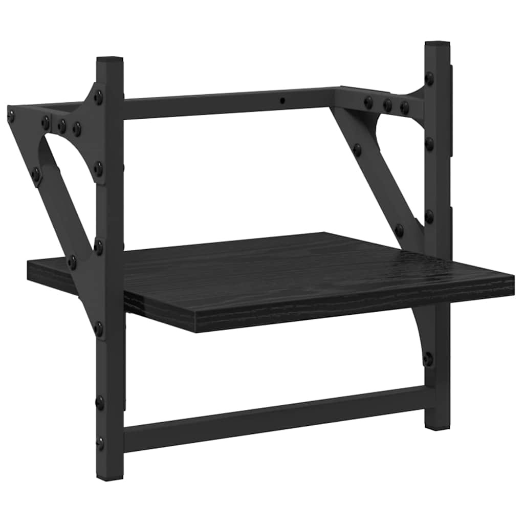 VidaXL Wandplankenset 6 pcs Zwart Eiken 100 x 25 x 30 cm Bewerkt hout