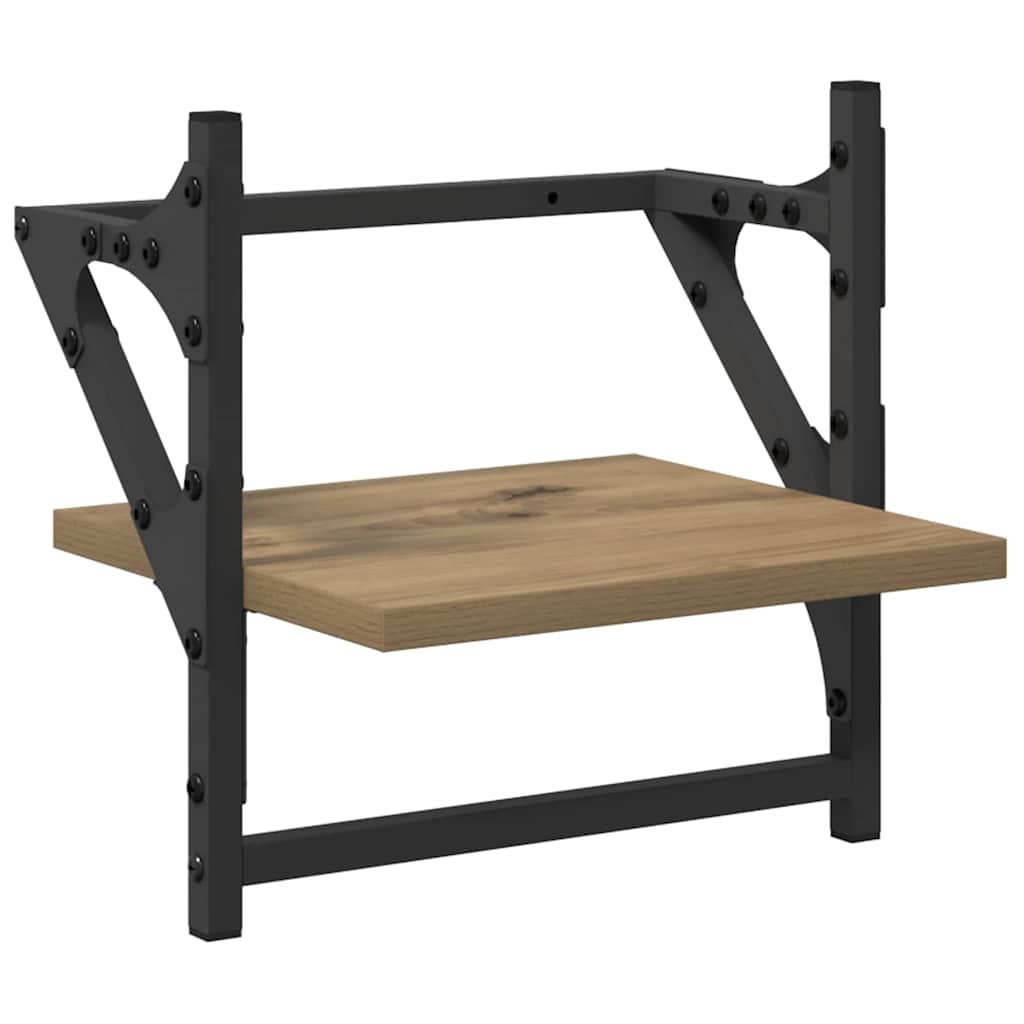 VidaXL Wandplankenset met plank 6 pcs Artisan Eiken 100 x 25 x 30 cm